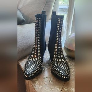 Black studded boots